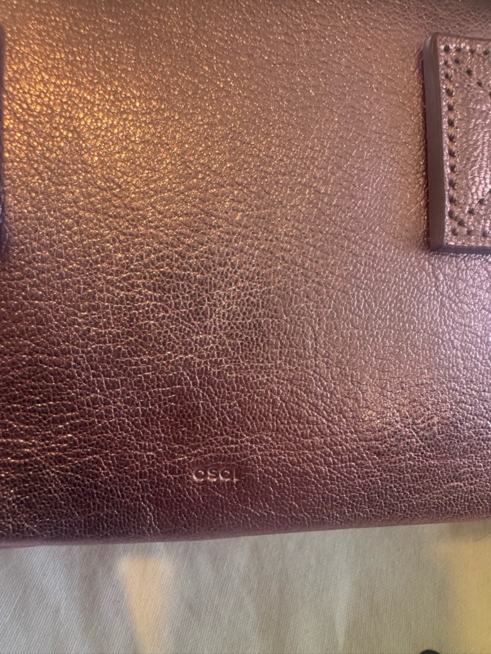 Osoi brot Crossbody bag Metallic Pink Leather - Picture 9 of 13